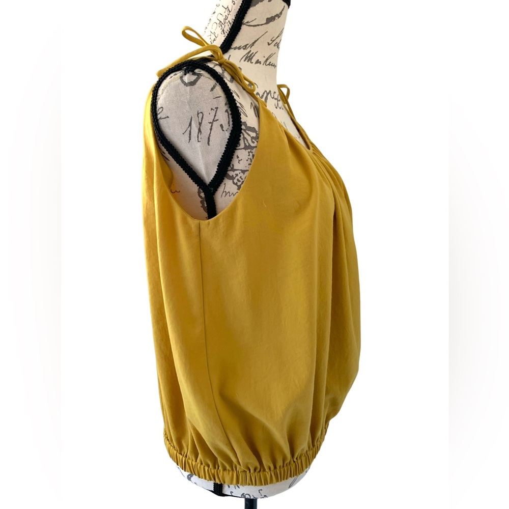 Theory Spaghetti Strap  Blouse Citron Yellow Size L - Picture 4 of 7